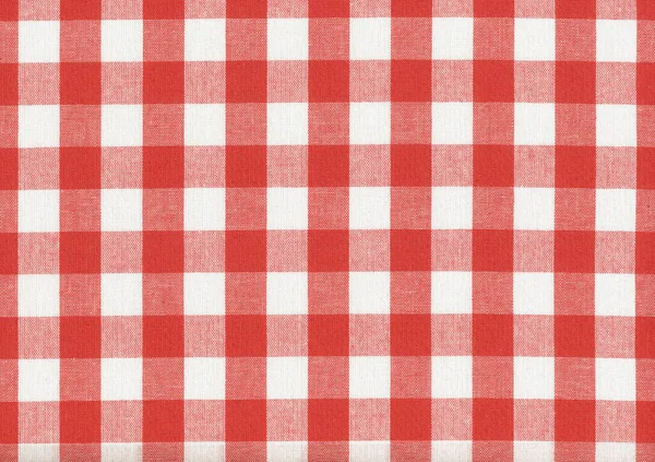 Industrial Style Chequered Red Cotton Fabric Texture Useful Background — Stock Photo, Image