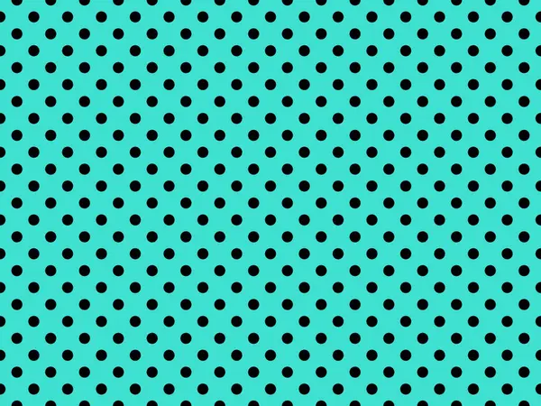 Black Polka Dots Pattern Turquoise Useful Background — Stock Photo, Image
