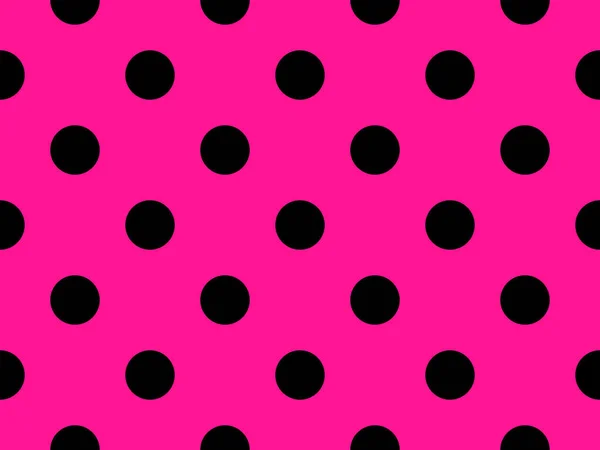 Black Colour Polka Dots Pattern Deep Pink Useful Background — стоковое фото