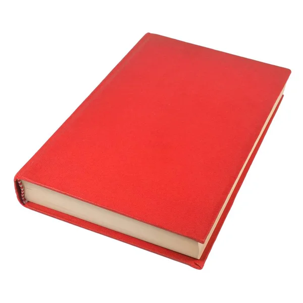 Kırmızı Kitap Beyaz Arkaplan Üzerinde Izole — Stok fotoğraf