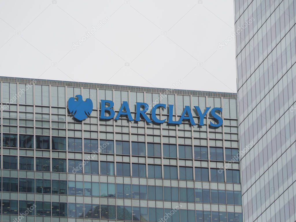 LONDON, UK - JUNE 07, 2023: Barclays bank headquarters at Canary Wharf