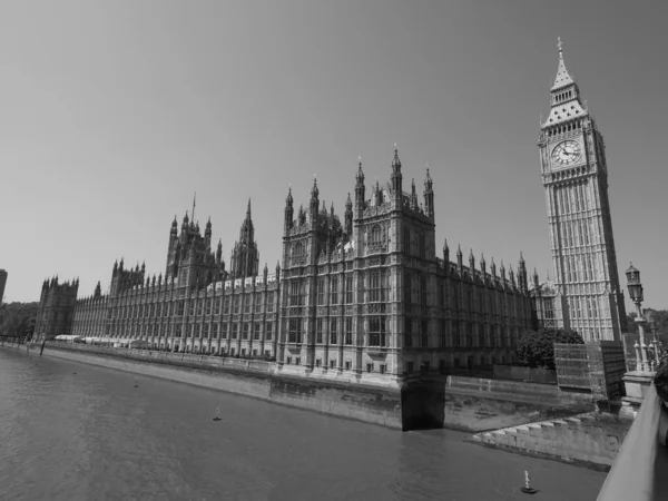 Houses Parliament Aka Westminster Palace London Black White — Stock Photo, Image