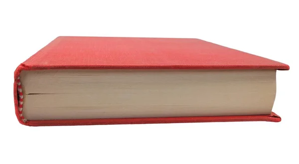 Červená Kniha Izolované Přes Bílé Pozadí — Stock fotografie