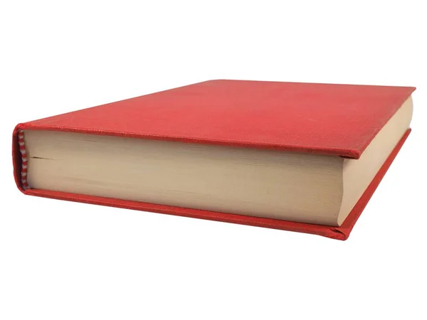 Rotes Buch Isoliert Über Weißem Hintergrund — Stockfoto