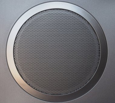 Gri metal hoparlör ızgara dokusu arka plan olarak kullanışlı