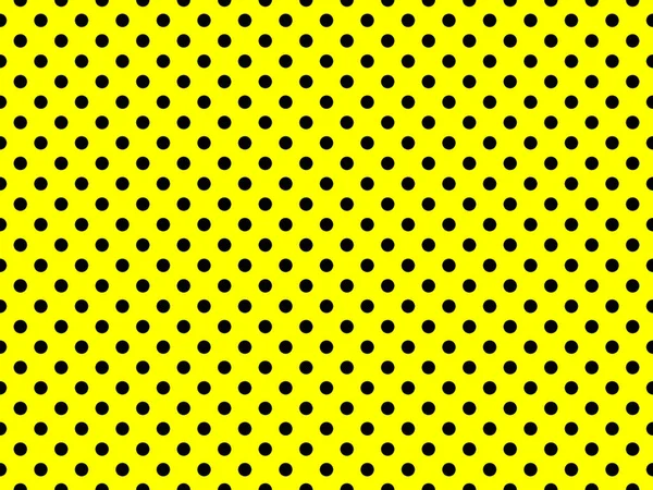 Black Polka Dots Pattern Yellow Useful Background — Zdjęcie stockowe