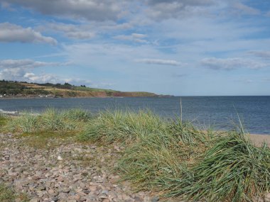 Stonehaven, İngiltere 'deki plaj manzarası