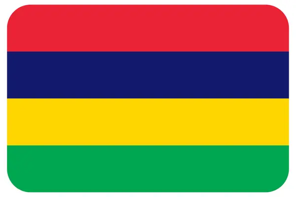 毛里求斯的毛里求斯国旗 非洲四角形国旗 — 图库照片
