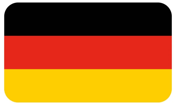 German National Flag Germany Europe Rounded Corners — Stock Photo, Image