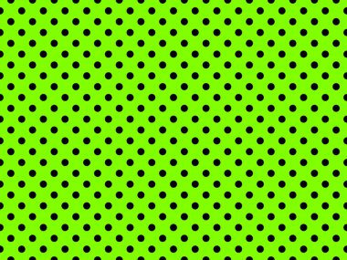black polka dots pattern over chartreuse useful as a background