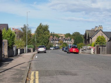 STONEHAVEN, İngiltere - 14 Eylül 2023: Stonehaven şehri manzarası