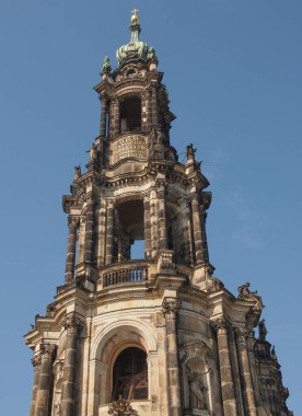 Dresden Katedrali Kutsal Üçleme namı diğer Hofkirche Katedrali Dresden Almanya 'sında Sanctissimae Trinitatis
