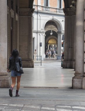 TÜRİN, İTALYA - 06 Ekim 2023: Eski şehir merkezi manzarası