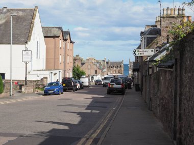 STONEHAVEN, İngiltere - 14 Eylül 2023: Stonehaven şehri manzarası