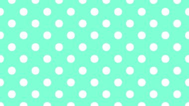 Aquamarine cyan üzerinde beyaz renkli polka noktaları bir arka plan olarak kullanışlı