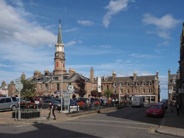 STONEHAVEN, İngiltere - 14 Eylül 2023: Stonehaven şehri manzarası