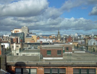 glasgow, İskoçya'nın havadan görünümü