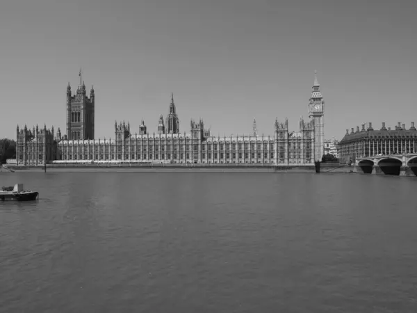 Houses Parliament Aka Westminster Palace London Black White Stock Picture