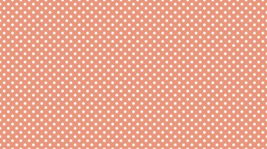 white polka dots pattern over dark salmon useful as a background