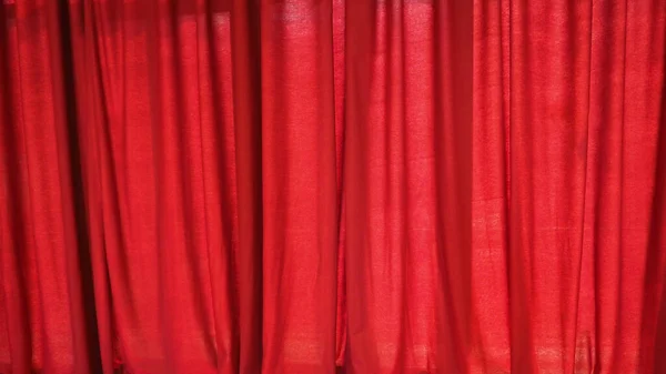 红色窗帘织物作为背景使用 — 图库照片#