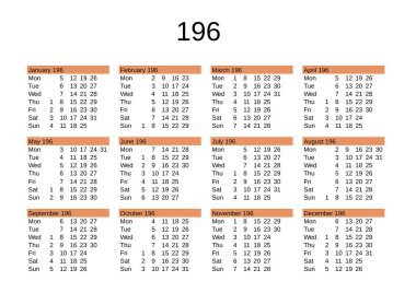 İngilizce yıl takvimi 196