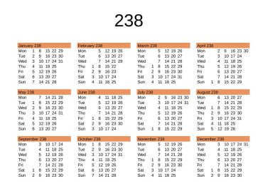 İngilizce takviminde yıl 238