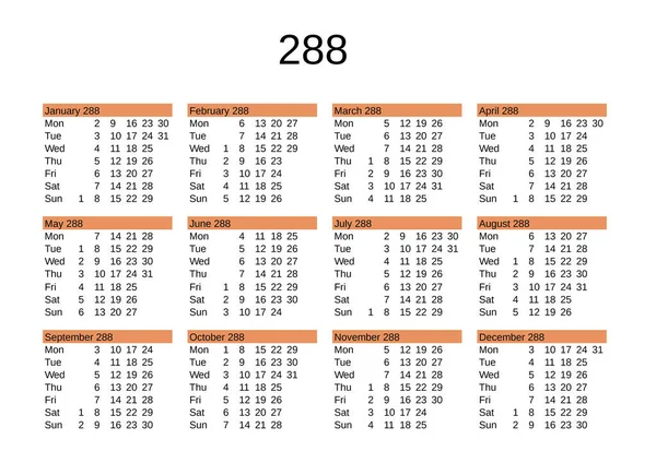 İngilizce takviminde yıl 288