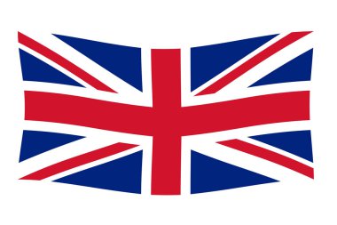 warped union jack flag of the united kingdom
