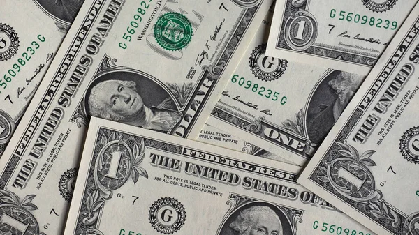 Jednodolarowa Waluta Banknotów Stanów Zjednoczonych — Zdjęcie stockowe