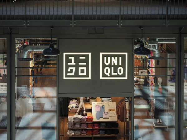 stock image LONDON, UK - JUNE 07, 2023: Uniqlo storefront sign