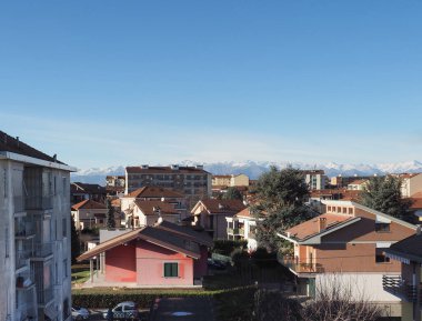 Skyline view of the city of Settimo Torinese, Italy