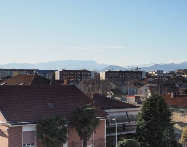 Skyline view of the city of Settimo Torinese, Italy