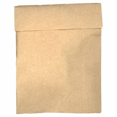 beyaz arkaplan üzerine izole edilmiş kağıt kesesi