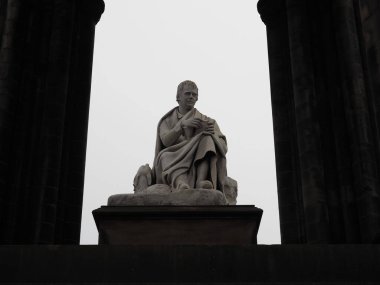 Sir Walter Scott monument by architect George Meikle Kemp and sculptor John Steell circa 1840 in Edinburgh, UK clipart
