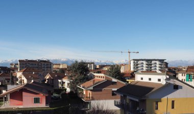 Skyline view of the city of Settimo Torinese, Italy
