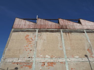 eski, terk edilmiş bir fabrika sanayi kalıntıları