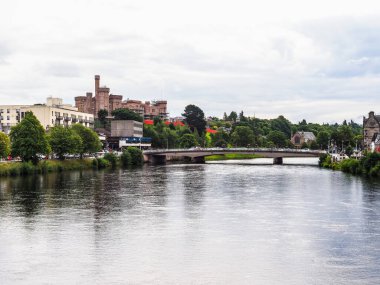 Inverness, İngiltere 'deki Ness Nehri Manzarası