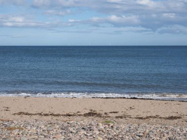 Stonehaven, İngiltere 'deki plaj manzarası