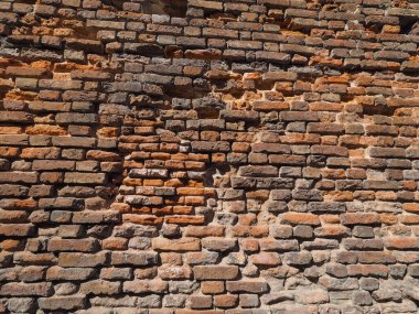 Sanayi tipi kırmızı tuğla duvar arka plan olarak kullanışlı