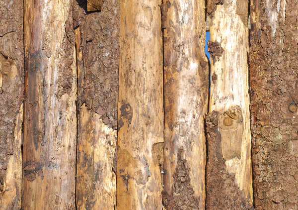 industrial style Old wood logs or plank board background