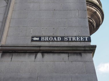 Aberdeen, İngiltere 'deki Broad Street tabelası.