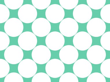 Beyaz renk çemberleri orta akuamarin yeşili üzerine nokta deseni arkaplan olarak kullanışlı