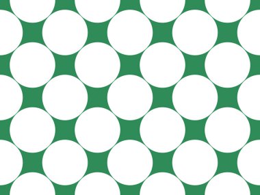 Beyaz renkli daireler deniz yeşili üzerinde bir arkaplan olarak kullanışlı desen oluşturur