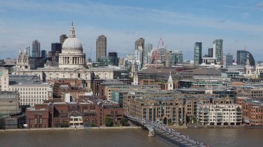 Londra, İngiltere thames Nehri panoramik manzaralı