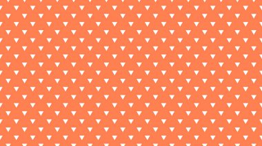 white colour triangles pattern over coral orange useful as a background