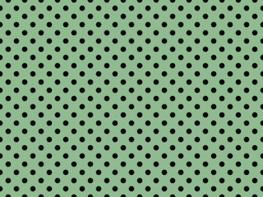 black polka dots pattern over dark sea green useful as a background