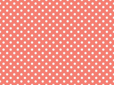 desenli beyaz benekli benekler arka plan olarak kullanışlı somon kırmızısı üzerinde desen