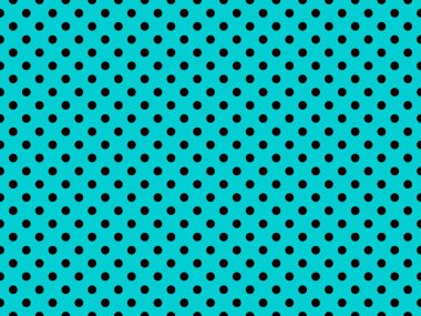 black polka dots pattern over dark turquoise useful as a background