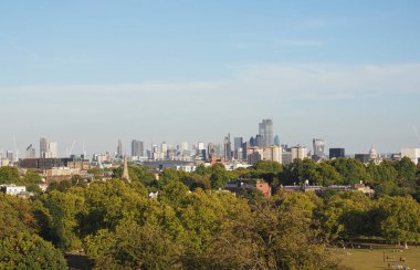 View of London skyline from Primrose Hill north of Regent's Park in London, UK clipart