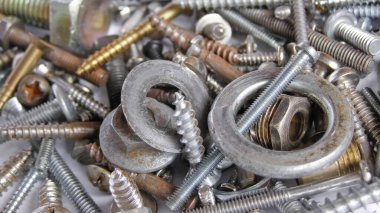 vida vida somunları ile donanım metal arka planı